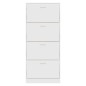 Scarpiera Bianca 63x24x147 cm in Legno Multistrato Scarpiera Bianca 63x24x147 cm in Legno Multistrato