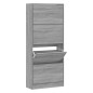 Scarpiera Grigio Sonoma 63x24x147 cm in Legno Multistrato
