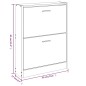Scarpiera Grigio Sonoma 59x17x81 cm in Legno Multistrato Scarpiera Grigio Sonoma 59x17x81 cm in Legno Multistrato