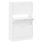 Scarpiera Bianco Lucido 63x24x103 cm in Legno Multistrato Scarpiera Bianco Lucido 63x24x103 cm in Legno Multistrato