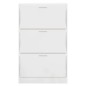 Scarpiera Bianco Lucido 63x24x103 cm in Legno Multistrato Scarpiera Bianco Lucido 63x24x103 cm in Legno Multistrato
