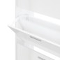 Scarpiera Bianco Lucido 63x24x103 cm in Legno Multistrato Scarpiera Bianco Lucido 63x24x103 cm in Legno Multistrato