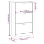 Scarpiera Bianco Lucido 63x24x103 cm in Legno Multistrato Scarpiera Bianco Lucido 63x24x103 cm in Legno Multistrato