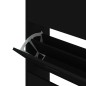 Scarpiera Nera 63x24x147 cm in Legno Multistrato Scarpiera Nera 63x24x147 cm in Legno Multistrato