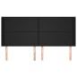 vidaXL Testiera ad Orecchio Nera 203x16x118/128 cm in Similpelle