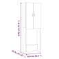 Mobile per Lavatrice Grigio Sonoma 64x25,5x190 cm