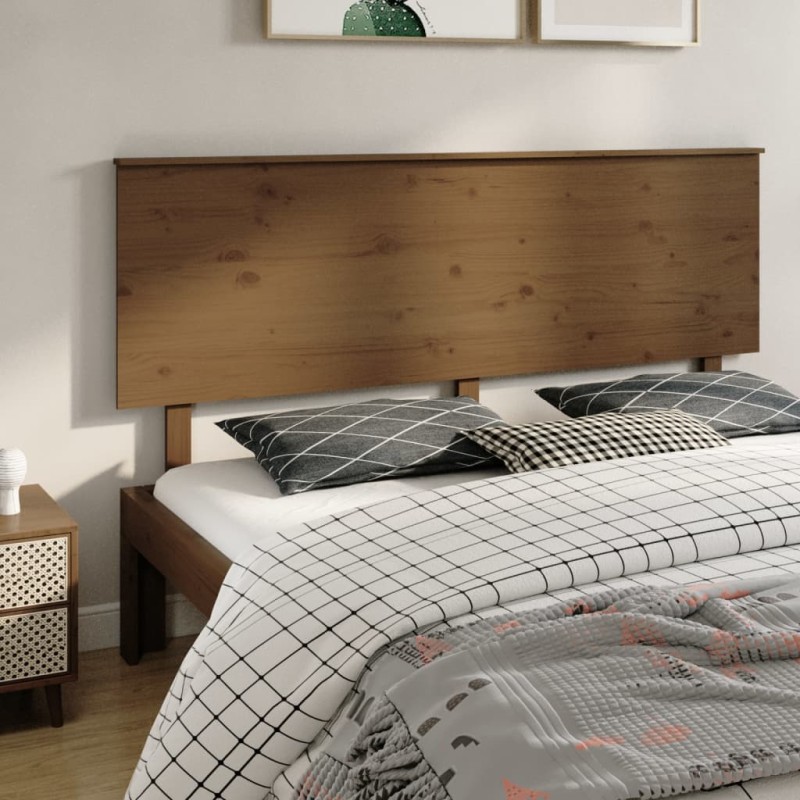 Testiera per Letto Miele 184x6x82,5cm in Legno Massello di Pino Testiera per Letto Miele 184x6x82,5cm in Legno Massello di Pino