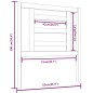 Testiera per Letto Bianca 81x4x100 cm in Legno Massello di Pino Testiera per Letto Bianca 81x4x100 cm in Legno Massello di Pino