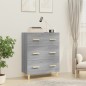 Credenza Grigio Sonoma 70x34x90 cm in Legno Multistrato Credenza Grigio Sonoma 70x34x90 cm in Legno Multistrato
