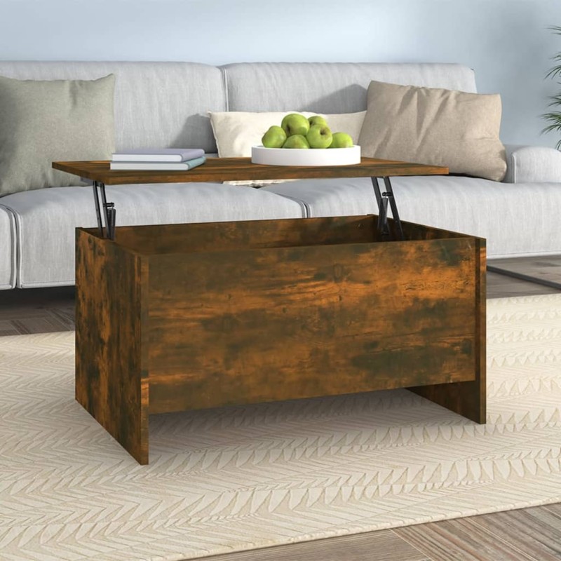 Tavolino Salotto Rovere Fumo 80x55,5x41,5 cm Legno Multistrato Tavolino Salotto Rovere Fumo 80x55,5x41,5 cm Legno Multistrato