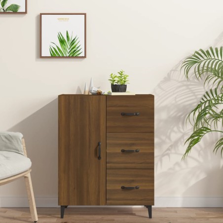 vidaXL Credenza Rovere Marrone 69,5x34x90 cm in Legno Multistrato