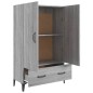 Credenza Grigio Sonoma 70x31x115 cm in Legno Multistrato Credenza Grigio Sonoma 70x31x115 cm in Legno Multistrato