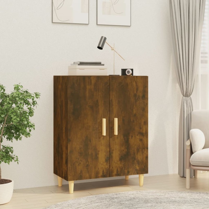 Credenza Rovere Fumo 70x34x90 cm in Legno Multistrato Credenza Rovere Fumo 70x34x90 cm in Legno Multistrato