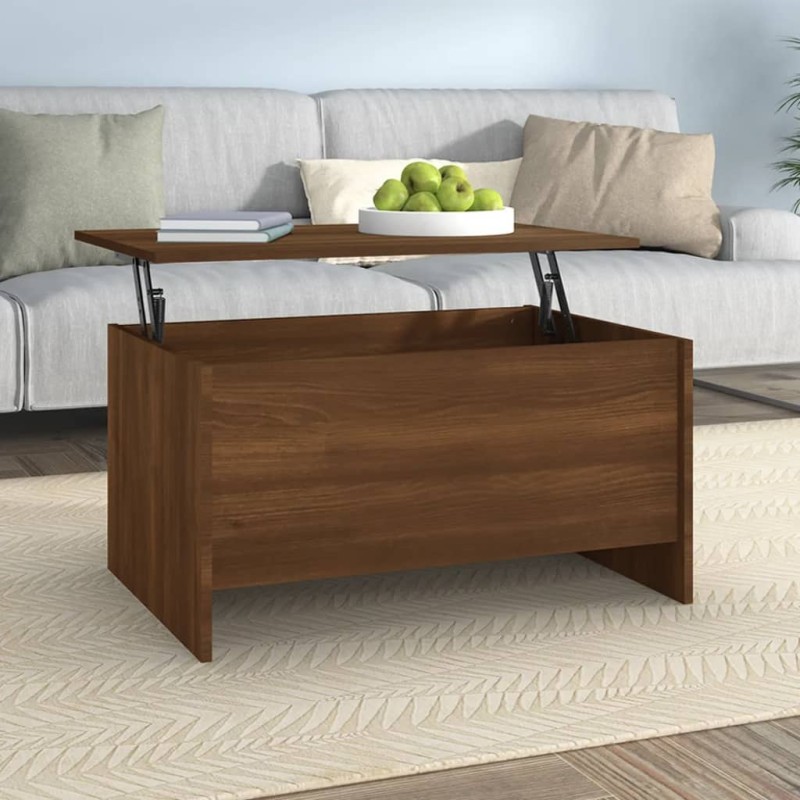 Tavolino Rovere Marrone 80x55,5x41,5 cm in Legno Multistrato Tavolino Rovere Marrone 80x55,5x41,5 cm in Legno Multistrato