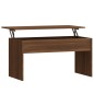 Tavolino Rovere Marrone 102x50,5x52,5 cm in Legno Multistrato