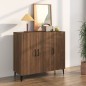 Credenza Rovere Marrone 90x34x80 cm in Legno Multistrato Credenza Rovere Marrone 90x34x80 cm in Legno Multistrato