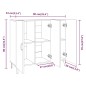 Credenza Rovere Marrone 90x34x80 cm in Legno Multistrato Credenza Rovere Marrone 90x34x80 cm in Legno Multistrato