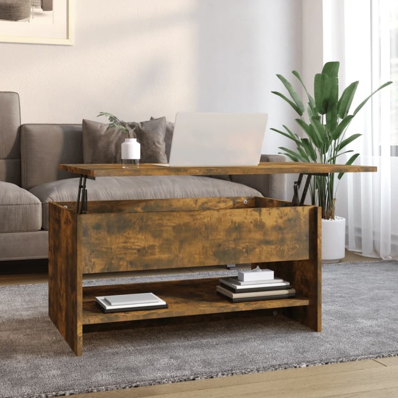 Tavolino da Salotto Rovere Fumo 80x50x40 cm Legno Multistrato Tavolino da Salotto Rovere Fumo 80x50x40 cm Legno Multistrato