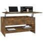 Tavolino da Salotto Rovere Fumo 80x50x40 cm Legno Multistrato Tavolino da Salotto Rovere Fumo 80x50x40 cm Legno Multistrato