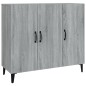 Credenza Grigio Sonoma 90x34x80 cm in Legno Multistrato Credenza Grigio Sonoma 90x34x80 cm in Legno Multistrato