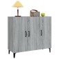 Credenza Grigio Sonoma 90x34x80 cm in Legno Multistrato Credenza Grigio Sonoma 90x34x80 cm in Legno Multistrato