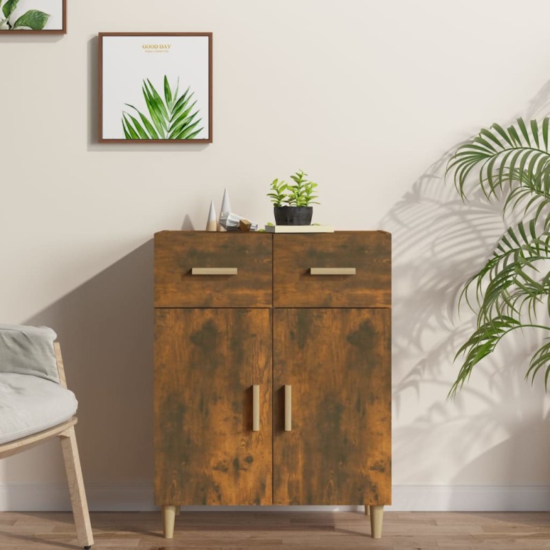 Credenza Rovere Fumo 69,5x34x89 cm in Legno Multistrato Credenza Rovere Fumo 69,5x34x89 cm in Legno Multistrato