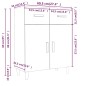 Credenza Rovere Fumo 69,5x34x89 cm in Legno Multistrato Credenza Rovere Fumo 69,5x34x89 cm in Legno Multistrato