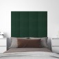 Pannelli Murali 12 pz Verde Scuro 30x30 cm in Tessuto 1,08 m² Pannelli Murali 12 pz Verde Scuro 30x30 cm in Tessuto 1,08 m²
