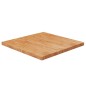 Piano Tavolo Quadrato Marrone Chiaro 80x80x4cm Rovere Trattato Piano Tavolo Quadrato Marrone Chiaro 80x80x4cm Rovere Trattato