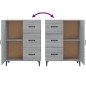 Credenza Grigio Sonoma 69,5x34x90 cm in Legno Multistrato Credenza Grigio Sonoma 69,5x34x90 cm in Legno Multistrato