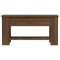 Tavolino Salotto Rovere Marrone 101x49x52 cm Legno Multistrato