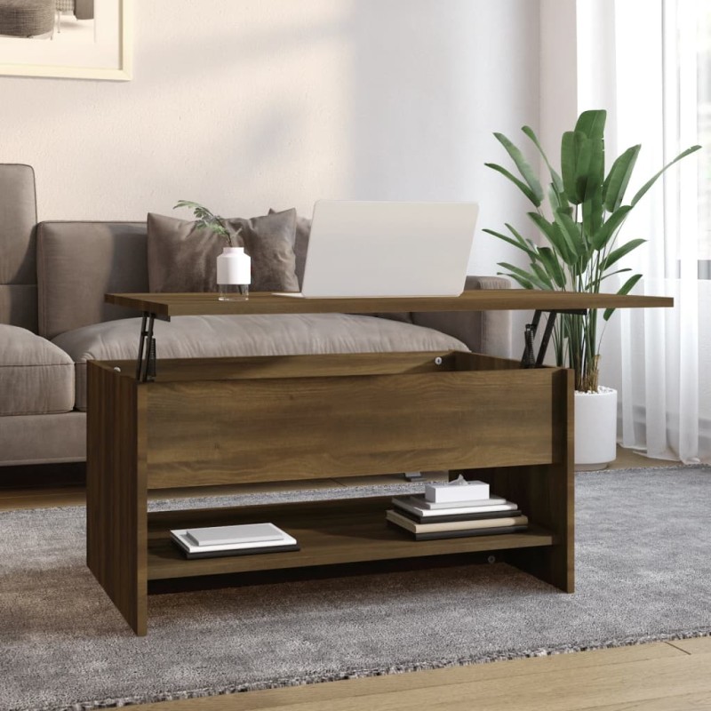 Tavolino Salotto Rovere Marrone 80x50x40 cm Legno Multistrato Tavolino Salotto Rovere Marrone 80x50x40 cm Legno Multistrato
