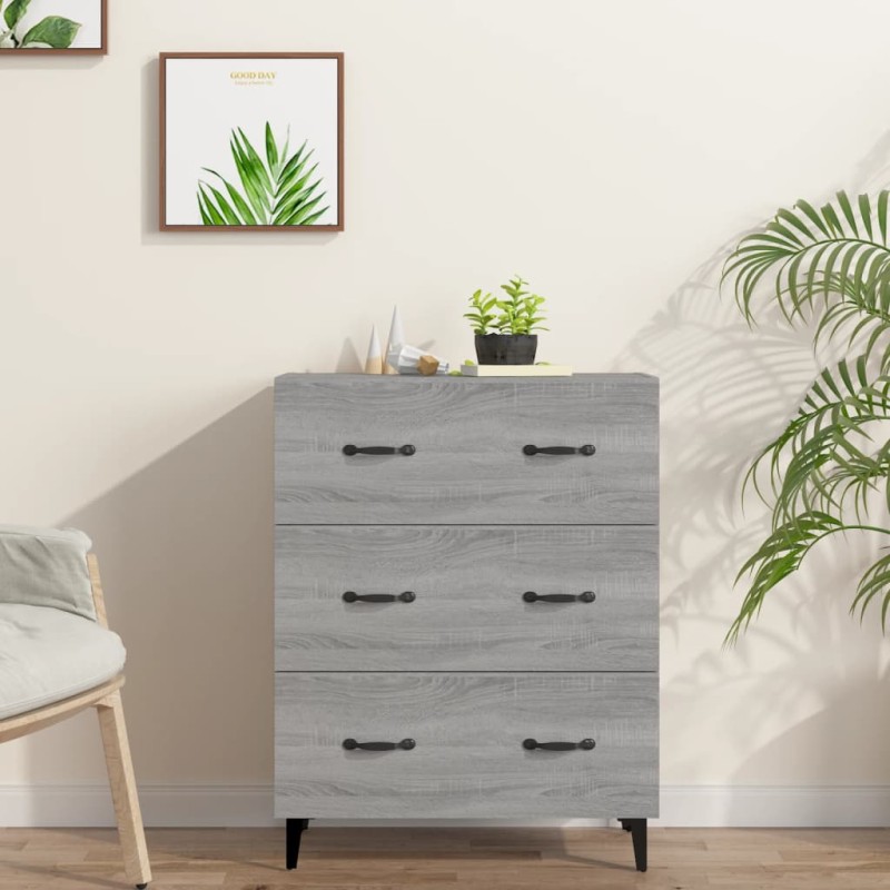 Credenza Grigio Sonoma 69,5x34x90 cm in Legno Multistrato Credenza Grigio Sonoma 69,5x34x90 cm in Legno Multistrato