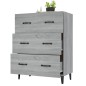 Credenza Grigio Sonoma 69,5x34x90 cm in Legno Multistrato Credenza Grigio Sonoma 69,5x34x90 cm in Legno Multistrato
