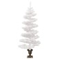 Albero di Natale a Spirale con Vaso e LED Bianco 120 cm PVC