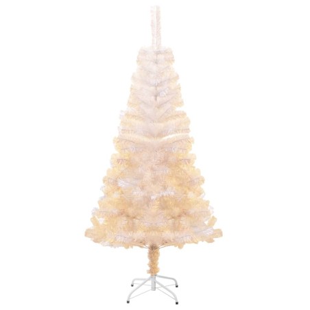 Albero di Natale Artificiale Punte Iridescenti Bianco 120cm PVC
