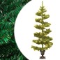 vidaXL Albero di Natale Preilluminato con Vaso Verde 120 cm in PVC vidaXL Albero di Natale Preilluminato con Vaso Verde 120 cm in PVC