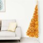 vidaXL Albero di Natale Artificiale a Metà con Supporto Oro 240 cm PET