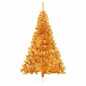 vidaXL Albero di Natale Artificiale a Metà con Supporto Oro 240 cm PET