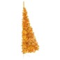 vidaXL Albero di Natale Artificiale a Metà con Supporto Oro 240 cm PET