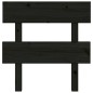 Testiera per Letto Nera 103,5x3x81 cm in Legno Massello di Pino Testiera per Letto Nera 103,5x3x81 cm in Legno Massello di Pino