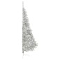 Albero di Natale Artificiale a Metà con Base Argento 210 cm PVC