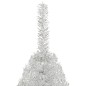 Albero di Natale Artificiale a Metà con Base Argento 210 cm PVC