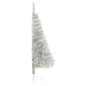 Albero di Natale Artificiale a Metà con Base Argento 150 cm PVC