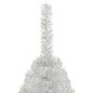 Albero di Natale Artificiale a Metà con Base Argento 150 cm PVC