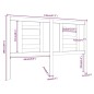 vidaXL Testiera per Letto 146x4x100 cm in Legno Massello di Pino vidaXL Testiera per Letto 146x4x100 cm in Legno Massello di Pino