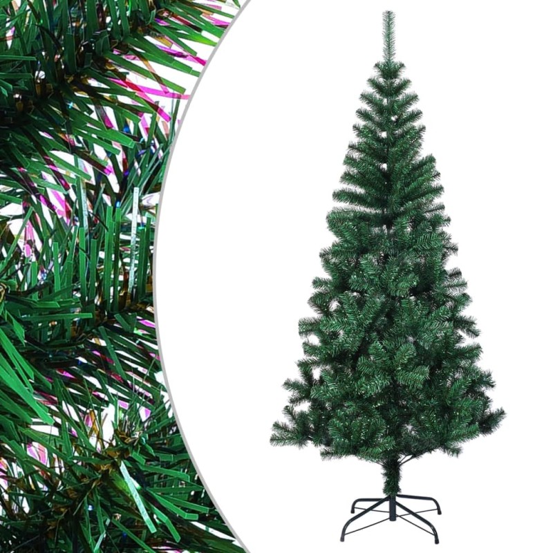 Albero di Natale Artificiale Punte Iridescenti Verde 210 cm PVC Albero di Natale Artificiale Punte Iridescenti Verde 210 cm PVC