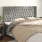 Testiera ad Orecchio Grigio Chiaro 203x16x118/128 cm in Velluto Testiera ad Orecchio Grigio Chiaro 203x16x118/128 cm in Velluto