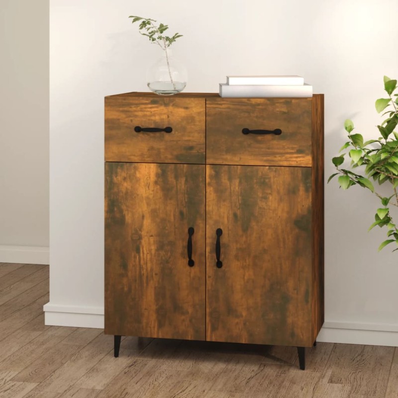 Credenza Rovere Fumo 69,5x34x90 cm in Legno Multistrato Credenza Rovere Fumo 69,5x34x90 cm in Legno Multistrato