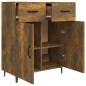 Credenza Rovere Fumo 69,5x34x90 cm in Legno Multistrato Credenza Rovere Fumo 69,5x34x90 cm in Legno Multistrato